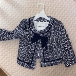 Janie and Jack new navy and white coat